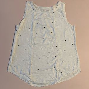 LOFT tank top with tiny hearts